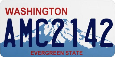 WA license plate AMC2142
