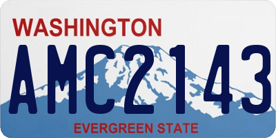 WA license plate AMC2143