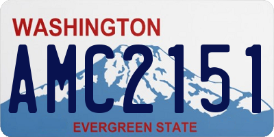 WA license plate AMC2151