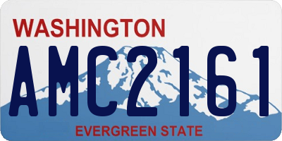 WA license plate AMC2161