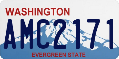 WA license plate AMC2171
