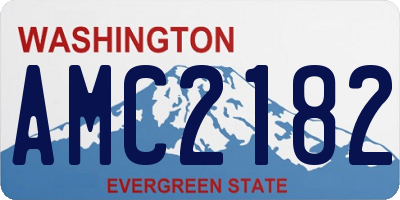 WA license plate AMC2182