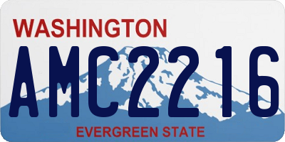 WA license plate AMC2216