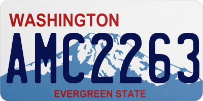 WA license plate AMC2263