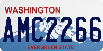 WA license plate AMC2266
