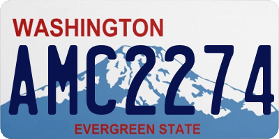 WA license plate AMC2274