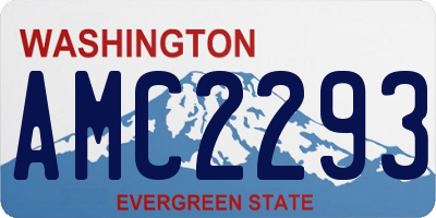 WA license plate AMC2293