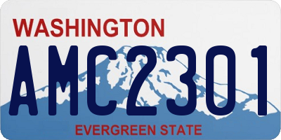 WA license plate AMC2301