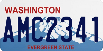 WA license plate AMC2341