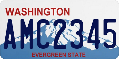 WA license plate AMC2345