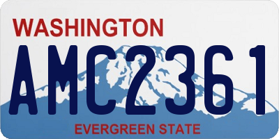WA license plate AMC2361