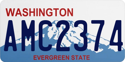 WA license plate AMC2374