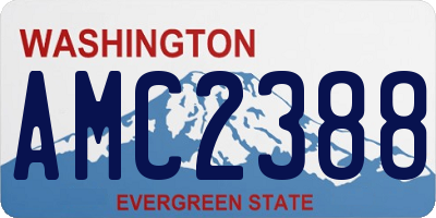 WA license plate AMC2388