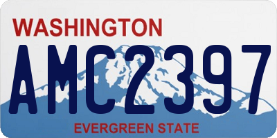WA license plate AMC2397