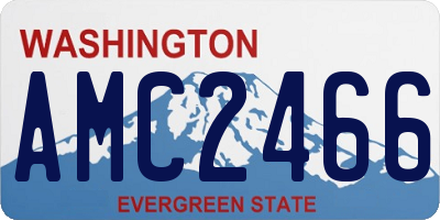WA license plate AMC2466