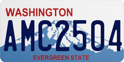 WA license plate AMC2504