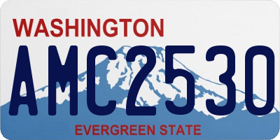 WA license plate AMC2530