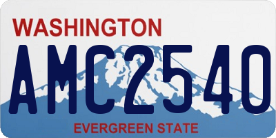 WA license plate AMC2540