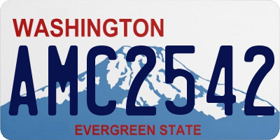 WA license plate AMC2542