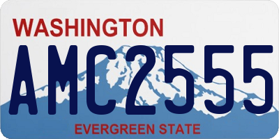 WA license plate AMC2555