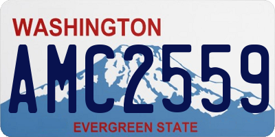 WA license plate AMC2559