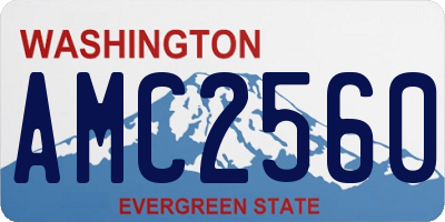WA license plate AMC2560