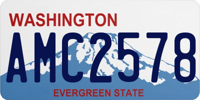 WA license plate AMC2578