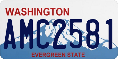WA license plate AMC2581