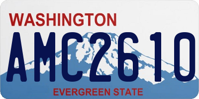WA license plate AMC2610