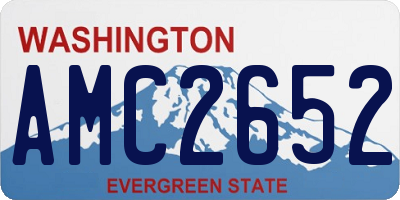 WA license plate AMC2652