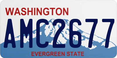 WA license plate AMC2677