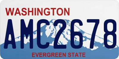 WA license plate AMC2678