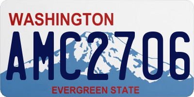 WA license plate AMC2706