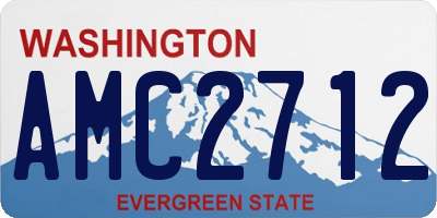 WA license plate AMC2712