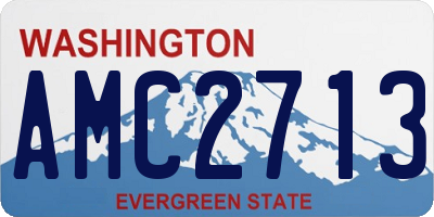 WA license plate AMC2713