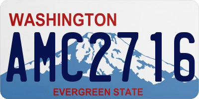 WA license plate AMC2716