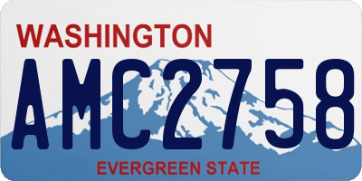 WA license plate AMC2758