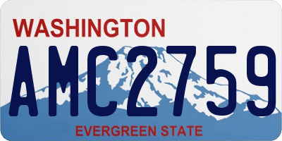 WA license plate AMC2759