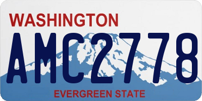 WA license plate AMC2778