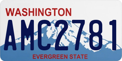 WA license plate AMC2781