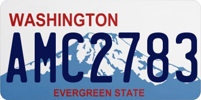 WA license plate AMC2783
