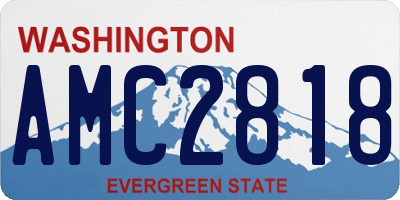 WA license plate AMC2818