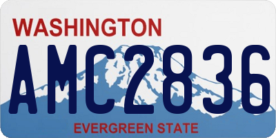 WA license plate AMC2836