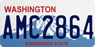 WA license plate AMC2864