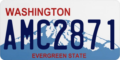 WA license plate AMC2871