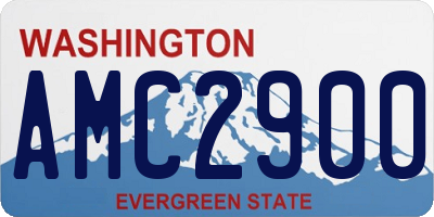 WA license plate AMC2900