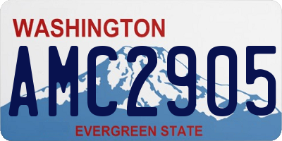 WA license plate AMC2905