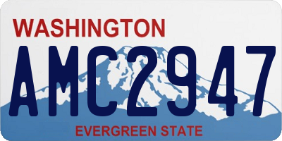 WA license plate AMC2947
