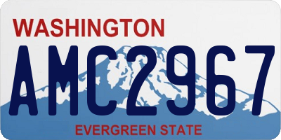 WA license plate AMC2967
