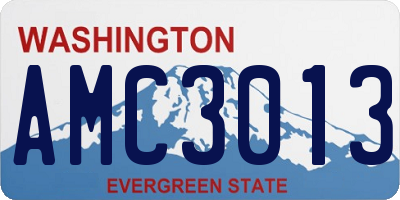 WA license plate AMC3013